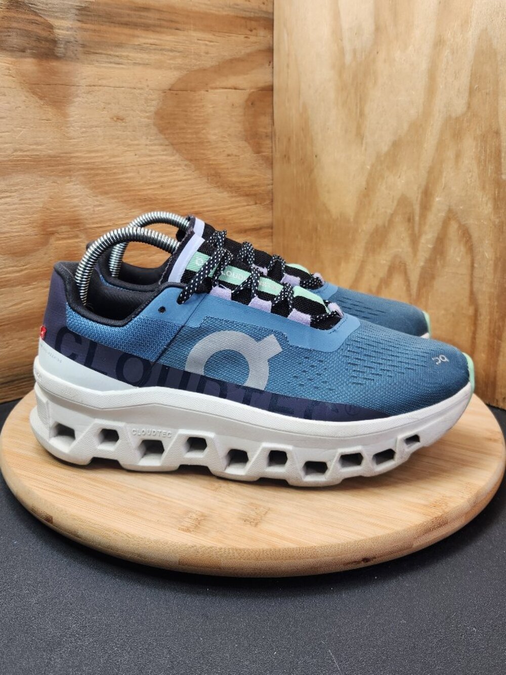 On Cloud Cloudmonster Mens Blue Running Shoes Sneakers Size 8